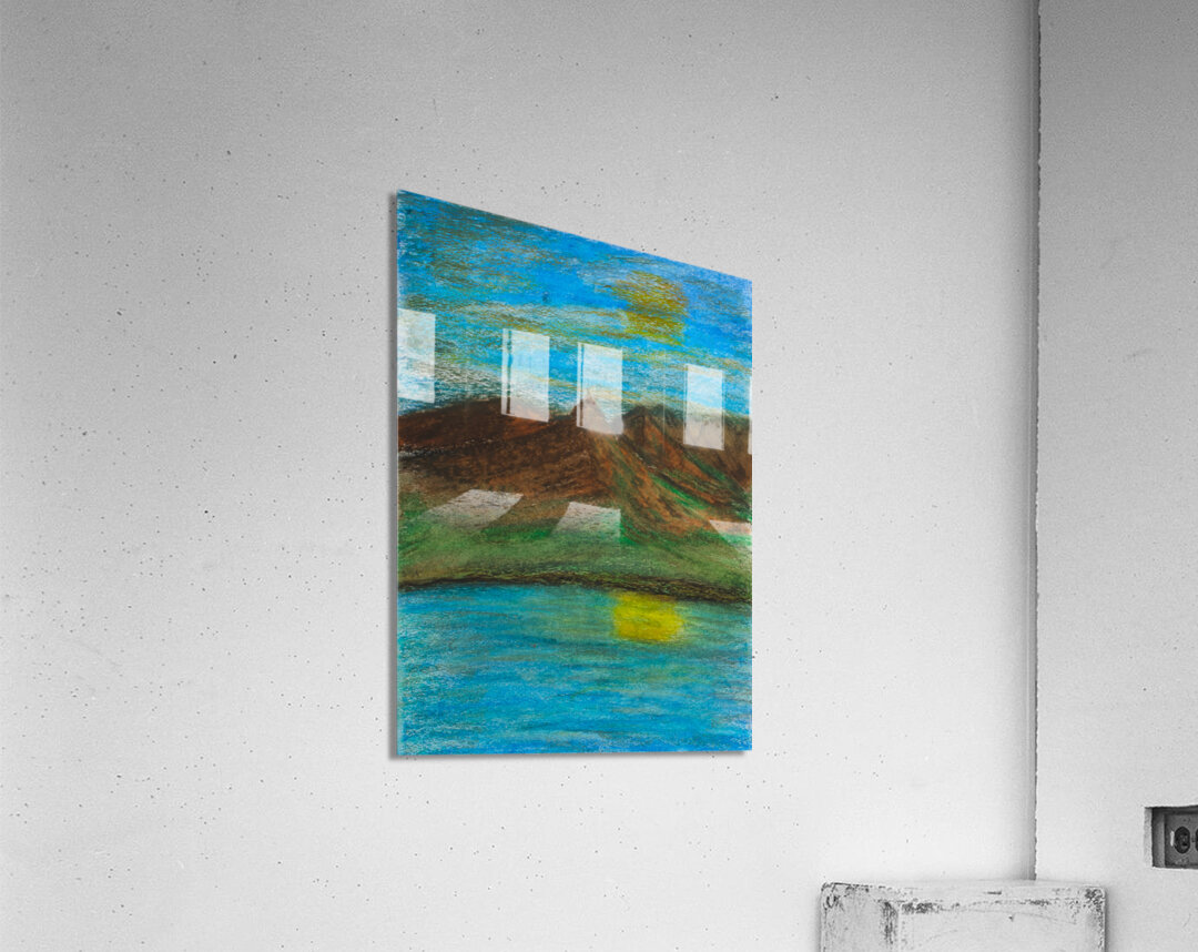 Mountain Sunset Impression acrylique