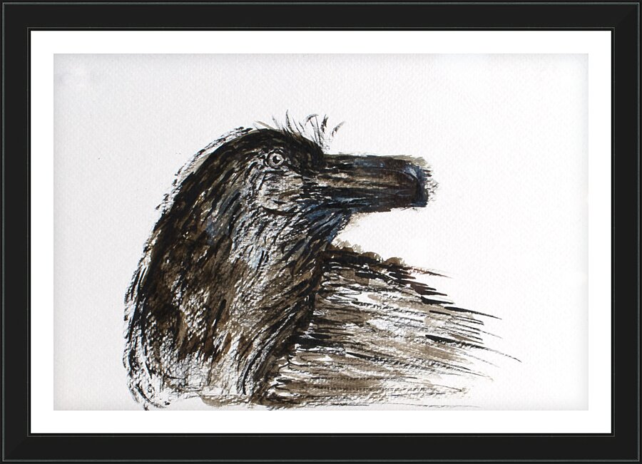 Black Bird Picture Frame Printing